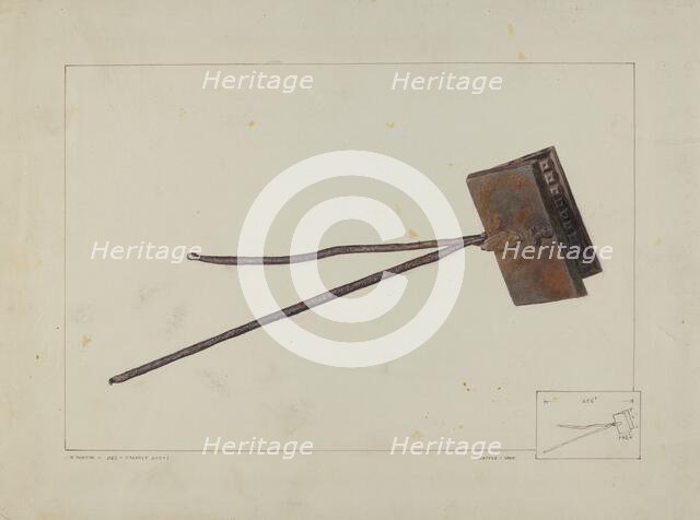 Waffle Iron, c. 1938. Creator: Ralph Morton.