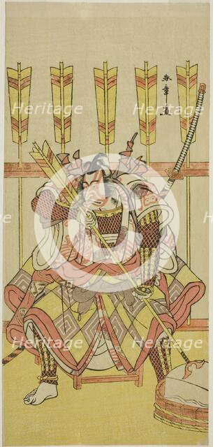 The Actor Ichikawa Danjuro V as Yanone Goro in the Play Kuruwa-gayoi Komachi Soga..., c. 1781. Creator: Shunsho.