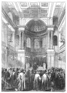 Election of Rabbi, at the Synagogue, Great St. Helen's, 1844. Creator: Unknown.