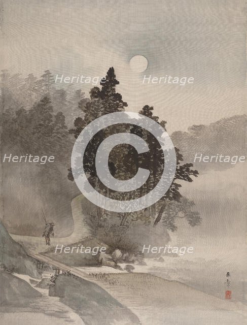 Traveling by Moonlight, 1800. Creator: Gyokusho Kawabata.