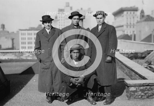 Lew G. Henderson; Vincent Genoves; E.K. Miller; and Duke P. Kahanamoku, 1912. Creator: Bain News Service.