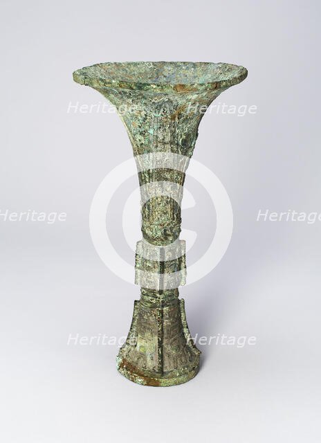 Beaker, Shang dynasty (c. 1600-1050 B.C.). Creator: Unknown.