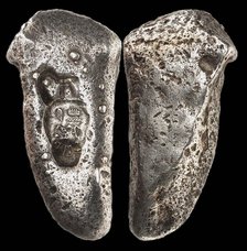 Earliest Ancient Egyptian Currency: Silver bar weighing about half a deben..., c1345-1327 BC. Creator: Numismatic, Oriental coins  .