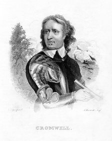Oliver Cromwell, English military leader and politician, 19th century.  Creator: Edwards.