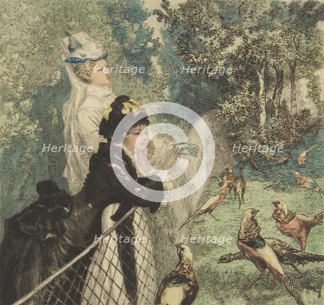 In the Zoological Garden, ca. 1873. Creator: Felix Bracquemond.