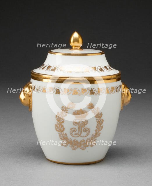 Sugar Bowl, Sèvres, 1834. Creator: Sèvres Porcelain Manufactory.