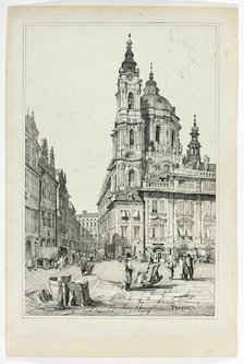St. Nicholas, Prague, 1833. Creator: Samuel Prout.