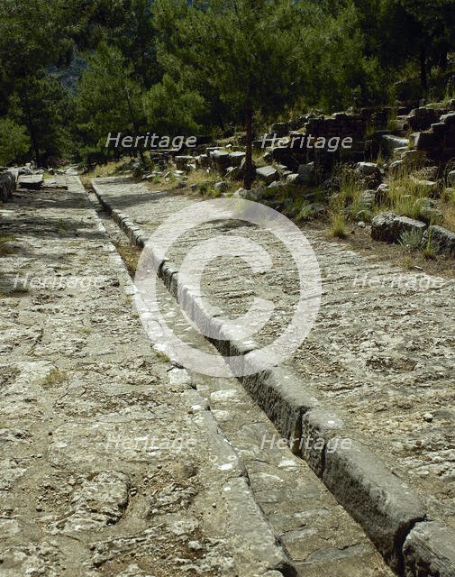 Canalization, Priene, Agora, Ionia, Anatolia, Turkey, 1999. Creator: Unknown.