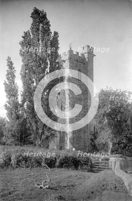 West tower of St Mary's church, Luccombe, Somerset, c1900. Artist: Farnham Maxwell Lyte