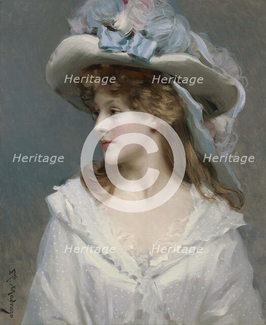 Woman In White, c1880. Creator: Raimundo de Madrazo y Garreta.