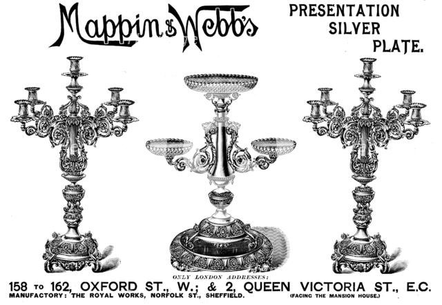 Advertisement for Mappin & Webb's Presentation Silver Plate, 1898. Creator: Unknown.