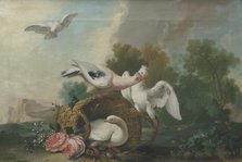 Landscape with Pigeons, c18th century. Creator: Unknown.