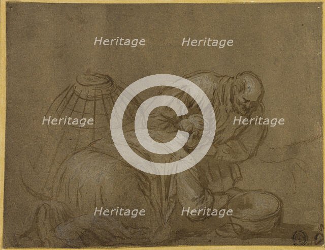 Peasant Couple Looking in a Basket, n.d. Creator: Unknown.