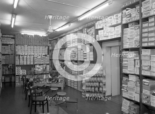 Sports shop interior, Sheffield, South Yorkshire, 1961.  Artist: Michael Walters