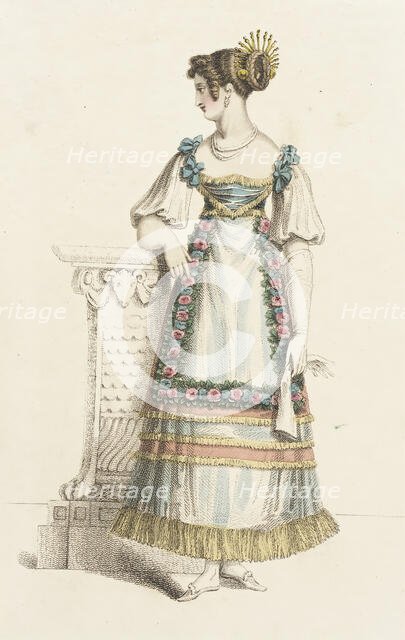Fashion Plate (Fancy Ball Dress), 1820. Creator: Rudolph Ackermann.
