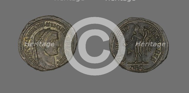 As (Coin) Potraying Emperor Galerius, 309-311. Creator: Unknown.