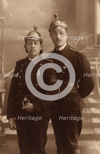 Nikolai Illarionovich Iamol'skii (On the Left) in the Parade Uniform of the..., early 20th cent. Creator: Unknown.