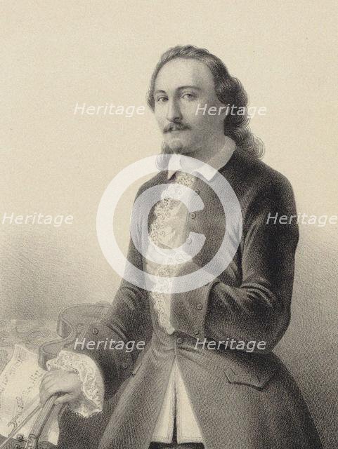 Portrait of Arthur Saint-Léon (1821-1870) in the ballet "Le Violon du diable" by Cesare Pugni, 1849. Creator: Derancourt (active ca. 1842-1871).