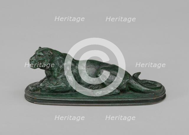 Reclining Panther, model n.d., cast c. 1838/1874. Creator: Antoine-Louis Barye.