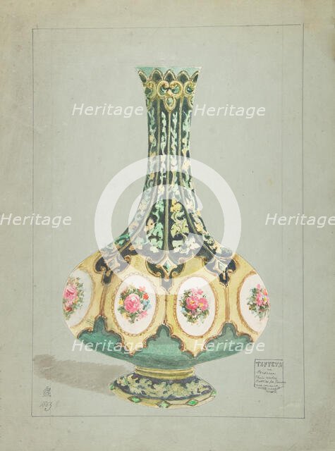 Design for a Vase, 19th century. Creator: Anon.
