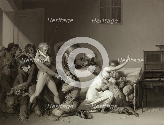 Second Scene Of Burglars: The Burglars Arrested, 1810. Creator: Louis Leopold Boilly.