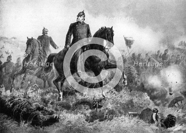 Wilhelm I at the Battle of Sadowa, 3 July 1866, (c1920). Artist: Unknown