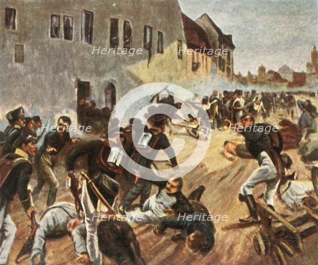The storming of the Grimma Gate, 19 October 1813, (1936).  Creator: Unknown.