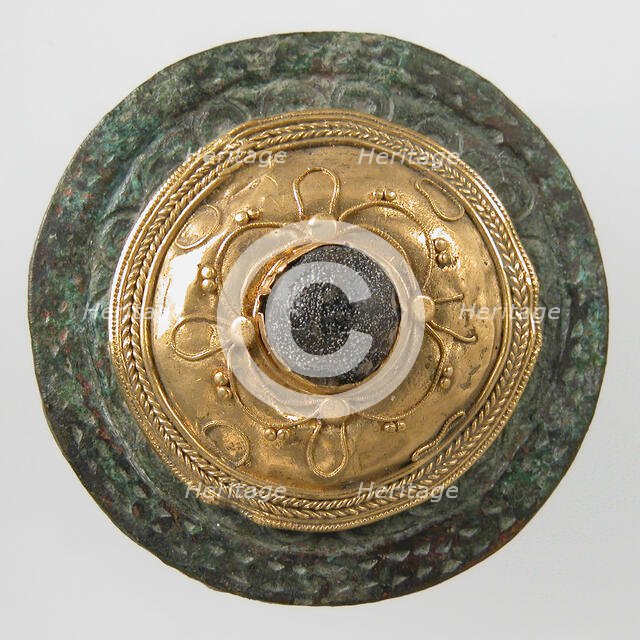 Disk Brooch, Frankish, ca. 550-650. Creator: Unknown.