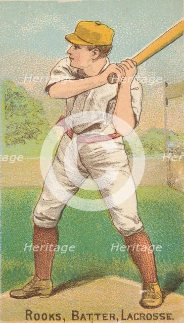 Rooks, Batter, Lacrosse, from the Gold Coin series (N284) for Gold Coin Chewing Tobacco, 1887. Creator: D Buchner & Co.