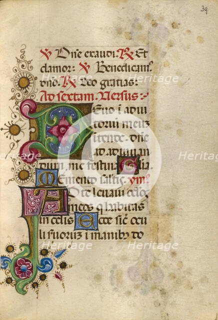 Decorated Initial D; Decorated Initial A; Gualenghi-d'Este Hours, about 1469. Creator: Unknown.