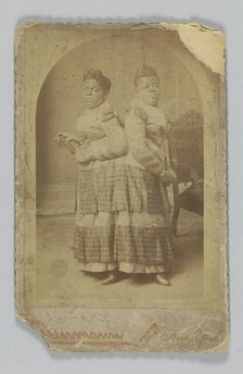 Albumen print of Millie and Christine McCoy, 1880s -1890s. Creator: Charles Eisenmann.