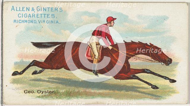 George Oyster, from The World's Racers series (N32) for Allen & Ginter Cigarettes, 1888. Creator: Allen & Ginter.