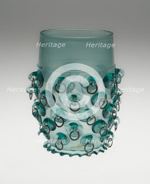 Beaker with Prunts and Metal Rings, Germany, 1600/25. Creator: Unknown.