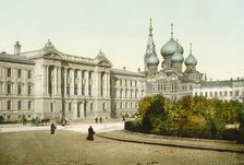 Palace of Justice and Church of St Panteleimon Monastery, Odessa, Russia, c1880s-c1890s. Artist: Unknown