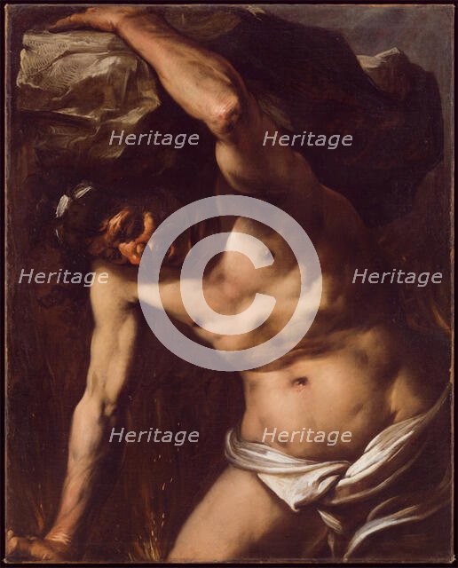 Sisyphus, c1660. Creator: Giovanni Battista Langetti.