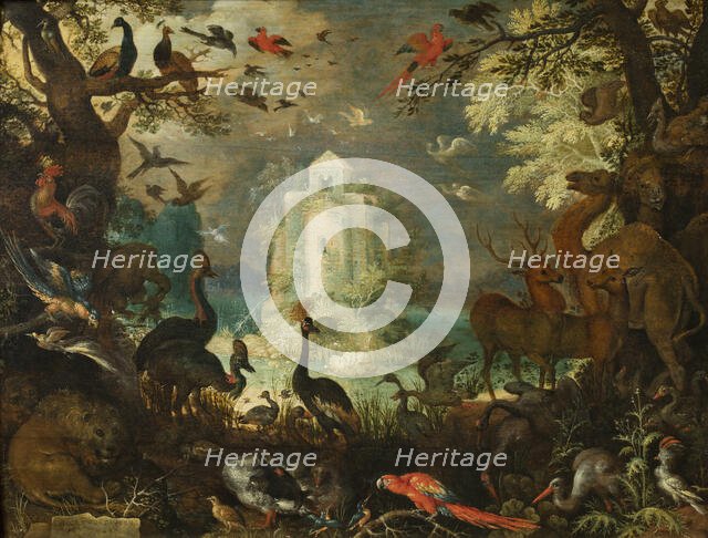 Animals in a Paradise Landscape, 1623. Creator: Savery, Roelant (1576-1639).
