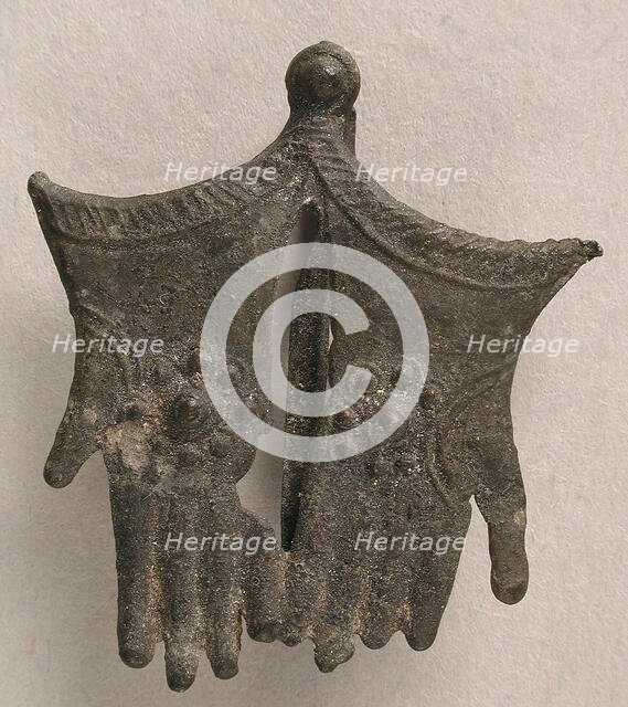 Pilgrim's Badge with Becket's Gloves, British, 15th century. Creator: Unknown.