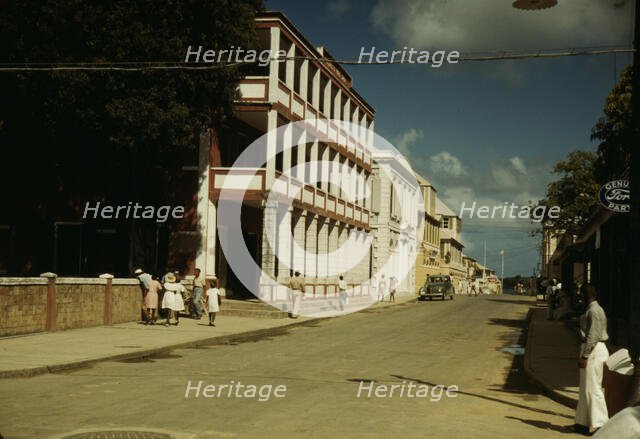 Street in Christiansted, St. Croix, Virgin Islands, 1941. Creator: Jack Delano.