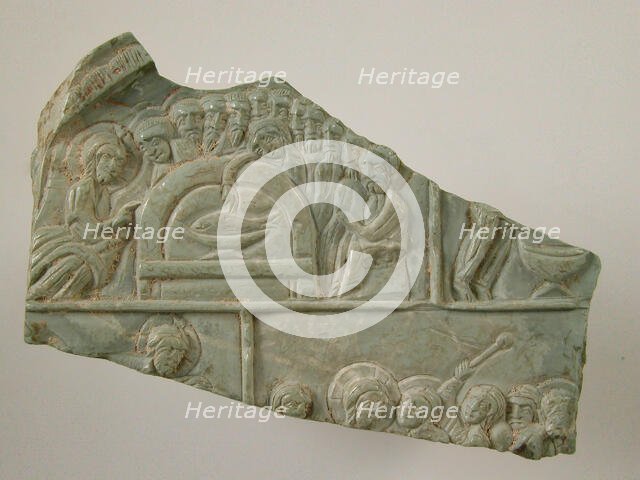 Fragment of an Icon with Scenes from the Life of Christ, Byzantine, 12th century. Creator: Unknown.