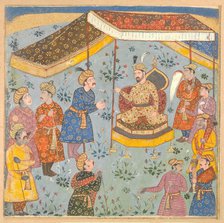 Reception of a Persian Ambassador by a Mughal Prince, early 17th century. Creator: Unknown.