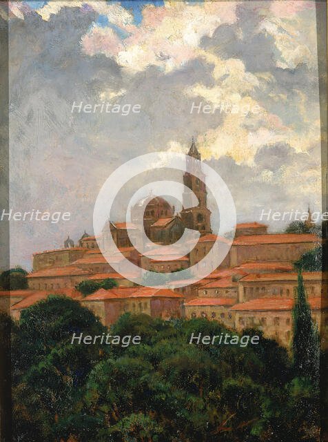 Cathedral at le Puy, 1911. Creator: Carroll Beckwith.