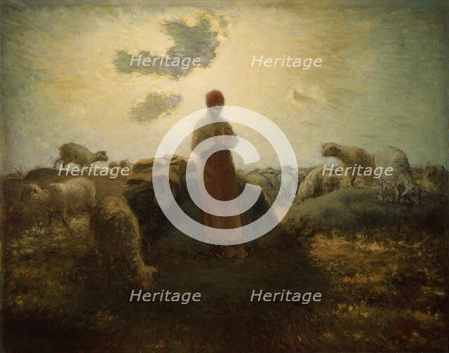 The Keeper of the Herd, 1871/74. Creator: Jean Francois Millet.