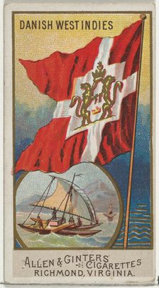 Danish West Indies, from Flags of All Nations, Series 2 (N10) for Allen & Ginter Cigarette..., 1890. Creator: Allen & Ginter.