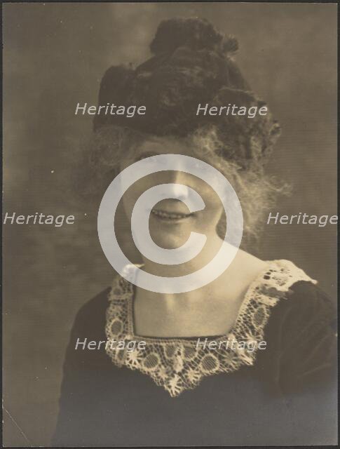Portrait of a Woman in Lace Collar, 1907-1943. Creator: Louis Fleckenstein.