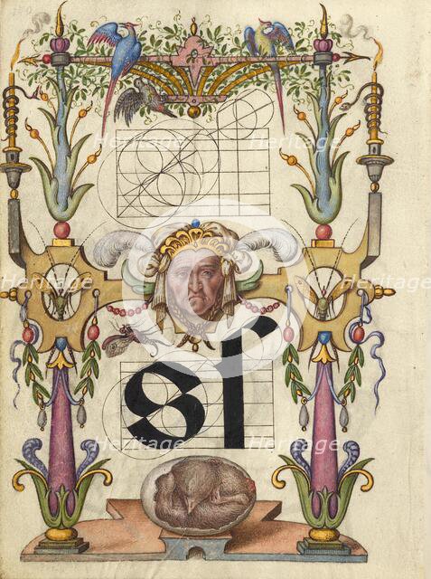 Guide for Constructing the Letter s; Mira calligraphiae monumenta, about 1591-1596. Creator: Joris Hoefnagel.