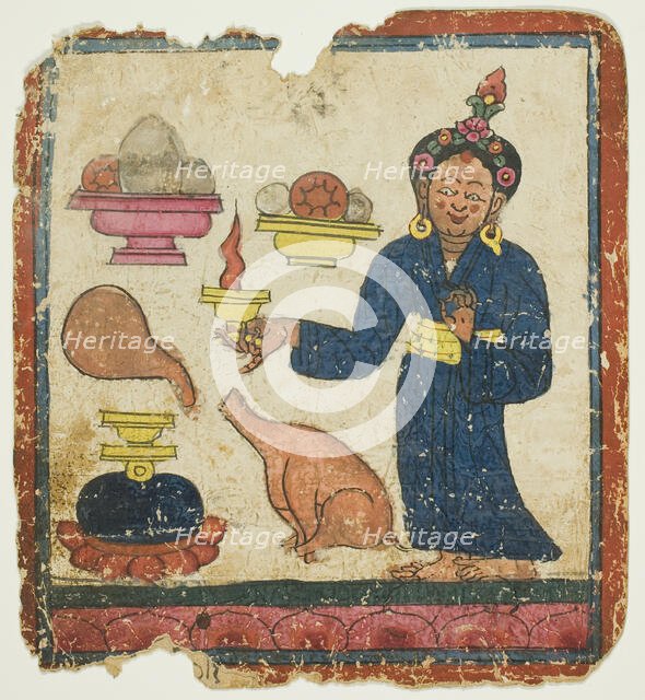 Image from a Set of Initiation Cards (Tsakali), 14th/15th century. Creator: Unknown.