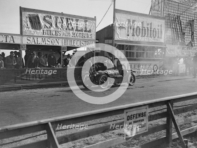 Amilcar C6 of Miss Maconochie competing at the Boulogne Motor Week, France, 1928. Artist: Bill Brunell.