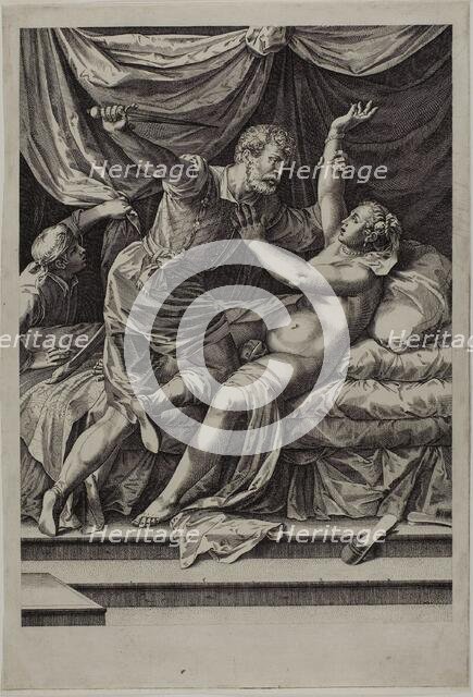 Tarquin and Lucretia, c.1571. Creator: Cornelis Cort.