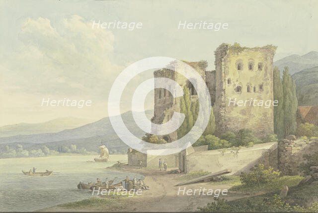 The Lower Castle (Bromserburg) near Rudesheim am Rhein, 1803. Creator: Georg Melchior Kraus.