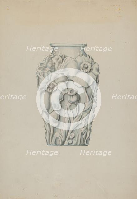 Milk Glass Vase, c. 1936. Creator: Wellington Blewett.